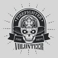 vintage firefighter label