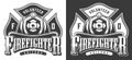 Vintage firefighter logos