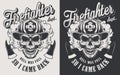 Vintage firefighter monochrome labels