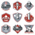 Vintage Firefighting Labels Set