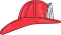 Vintage Fireman Firefighter Helmet Drawing Royalty Free Stock Photo