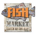 Vintage Fish Market Sign