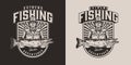Vintage fishing logotype