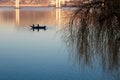 Vintage fishing river boat