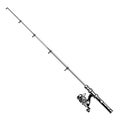 Vintage fishing rod with spinning reel Royalty Free Stock Photo