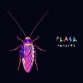 Flash cockroach illustration Royalty Free Stock Photo