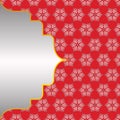 Seamless Grey Snowflakes Pattern in Red Background Royalty Free Stock Photo