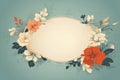 Vintage floral background with place for text Royalty Free Stock Photo