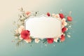 Vintage floral background with place for your text. Vector illustration Royalty Free Stock Photo