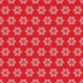 Seamless Grey Snowflakes Pattern in Red Background Royalty Free Stock Photo