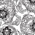 Vintage floral damask scrapbook background Royalty Free Stock Photo