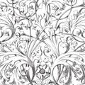 Vintage floral damask scrapbook background Royalty Free Stock Photo