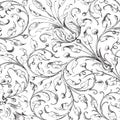 Vintage floral damask scrapbook background