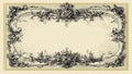 Vintage floral decorative border design element Royalty Free Stock Photo
