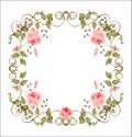 Vintage floral frame