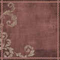 Vintage Floral Grunge Bohemian Tapestry Scrapbook Background Royalty Free Stock Photo