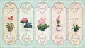 Vintage floral labels