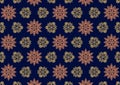 Vintage Floral Medallion Symmetry Retro Repeat Printing Pattern Background