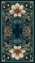 Vintage floral ornate decorative border design Royalty Free Stock Photo