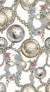 Vintage Floral Pattern with Pocket Watches Royalty Free Stock Photo