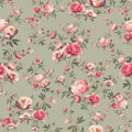 Vintage floral pattern, soft beige background Royalty Free Stock Photo