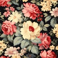 Vintage Floral Prints background, design seamless pattern