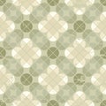 Vintage floral quatrefoil seamless pattern, vector geometric abs