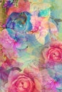 Vintage floral, romantic background