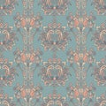 Vintage floral seamless patten. Classic Baroque wallpaper. seamless vector background