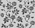 Vintage floral seamless pattern with classic hand drawn roses