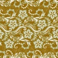 Vintage floral seamless pattern. Ethnic vector background. Royalty Free Stock Photo