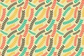 Vintage floral seamless pattern with small plants on light background