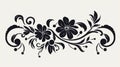 Vintage Floral Stencil Art: Graceful Curves And Twisted Branches