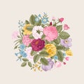 Vintage floral vector bouquet