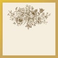 Vintage floral vector card