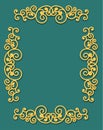 Vintage flourishes ornament frame template vector illustration. Victorian borders for greeting cards, wedding invitations,