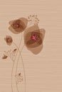 Vintage flower Design Illustration Royalty Free Stock Photo