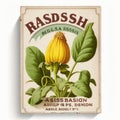 Vintage Flower Raddish Seed Packet