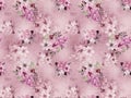 2211223275 vintage flower seamless pattern with metallic color ground digital textile print design Royalty Free Stock Photo