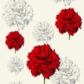 Vintage flowers background, fashion seamless pattern Royalty Free Stock Photo