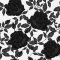 Vintage flowers and leaves. A bouquet of roses. Seamless patterns Royalty Free Stock Photo