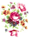 Vintage flowers pattern
