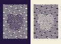 Vintage Flyer Design Template with Distorted Wavy Line Patterns.