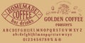 Vintage font coffee illustration for poster or menu template