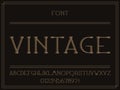 Vintage font. Vector alphabet