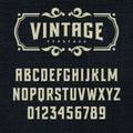 Vintage font 002 Royalty Free Stock Photo