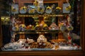 Vintage food showcase of cafe gelato Caffe Gilli in Florence Royalty Free Stock Photo