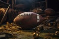 Vintage Football and Gear Royalty Free Stock Photo