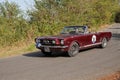 Vintage Ford Mustang Convertible (1965) in classic car race Gran Premio Nuvolari Royalty Free Stock Photo