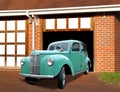 Vintage ford prefect on driveway